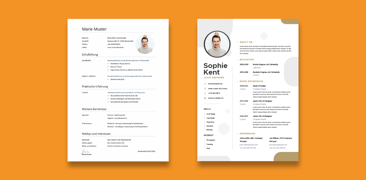 Lebenslauf: Kreativ vs. Klassisch