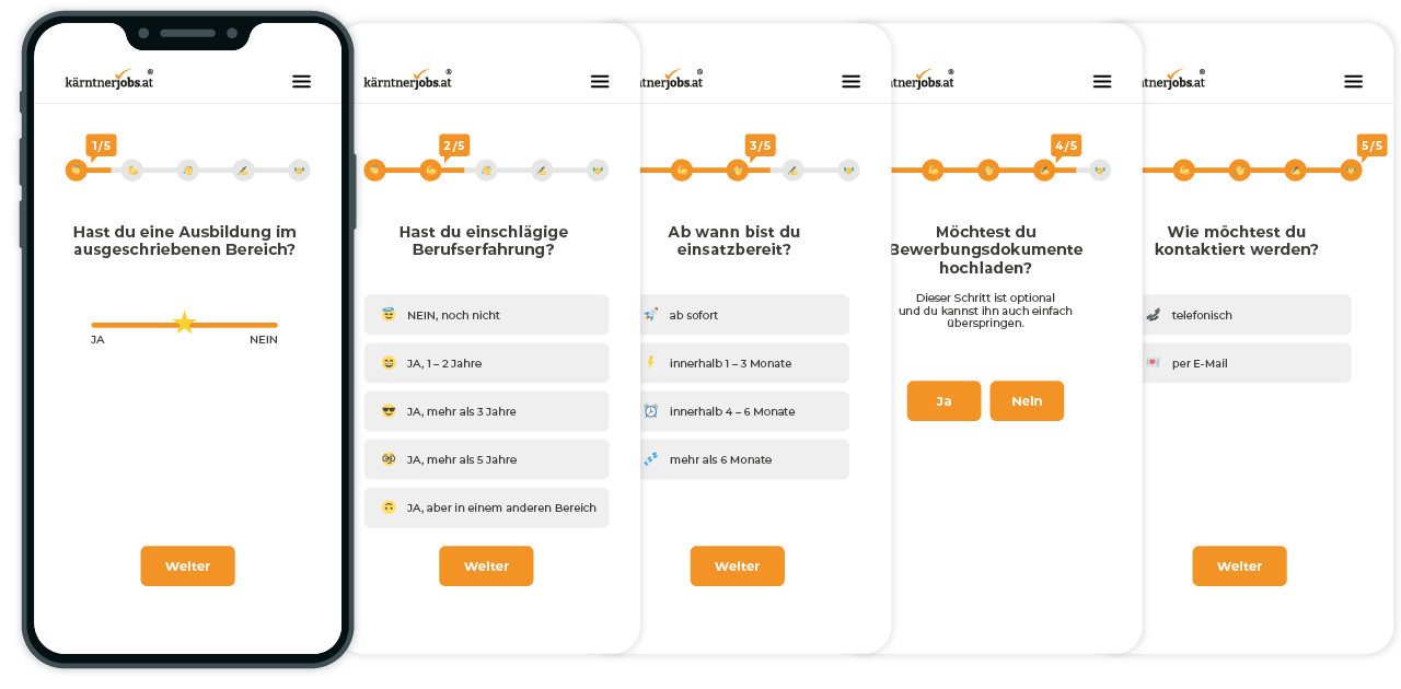 Bewerbungsfunnel - Fragen beantworten statt Bewerbungsdokumente